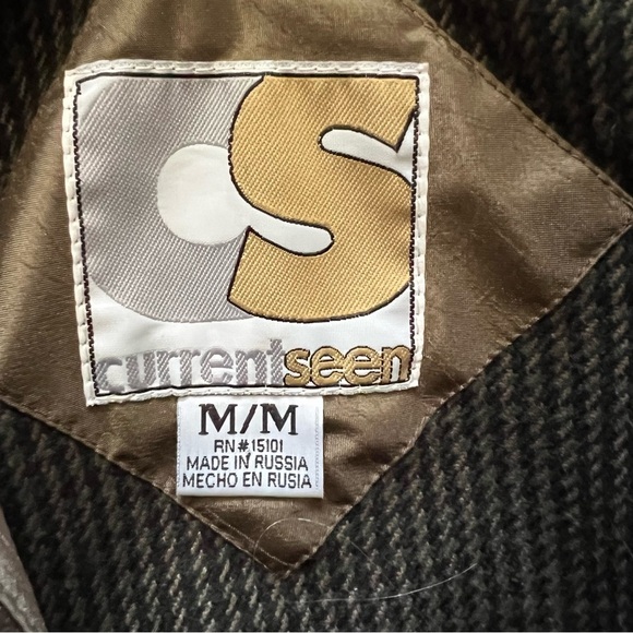 Vtg. Current Seen trench style coat/jacket with button lining. Sz. Generous M - Picture 8 of 10